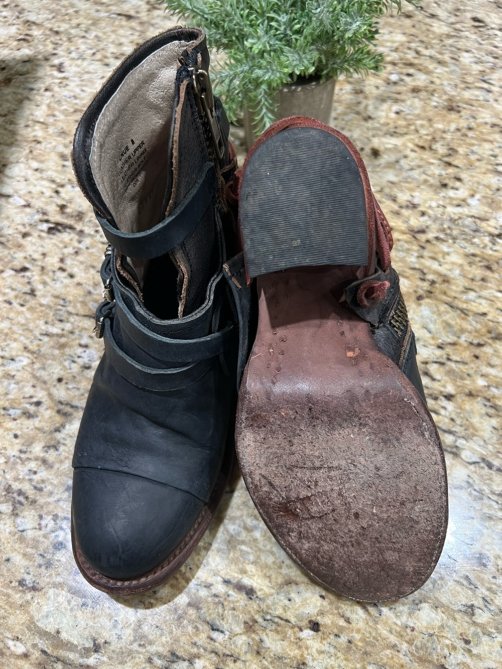 Freebird by Steven Crue Black Leather   Boots with Buckles & Laces 8 - Picture 9 of 10